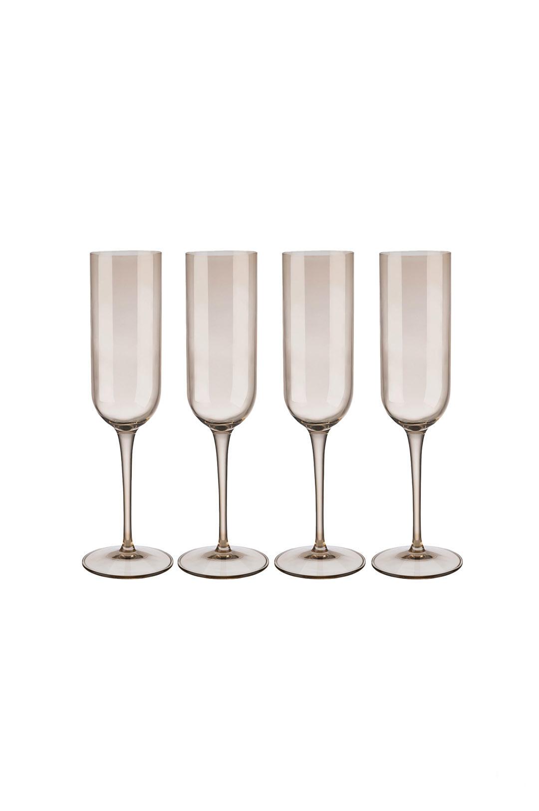 Набор бокалов для шампанского из цветного стекла — Фотография 1